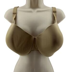 Cacique Lane Bryant Bra Tan Nude Beige Balconette Lightly Lined 46DD